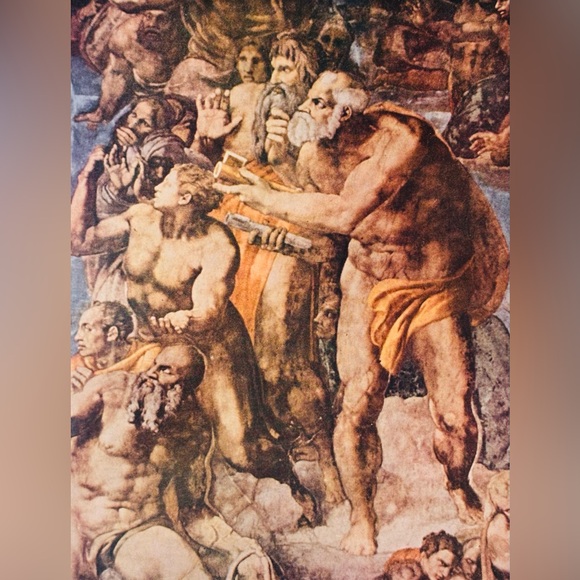 SAINTS Original 1950’s Vintage Fine Art Print MICHELANGELO Antique Collectible